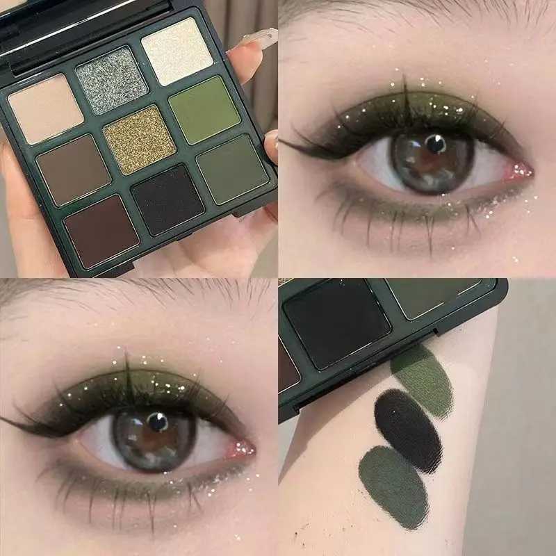 Paris Garden Nine Color eye shadow Hray Retro French Black Green Contrast Olive Green Small SmokeW241212