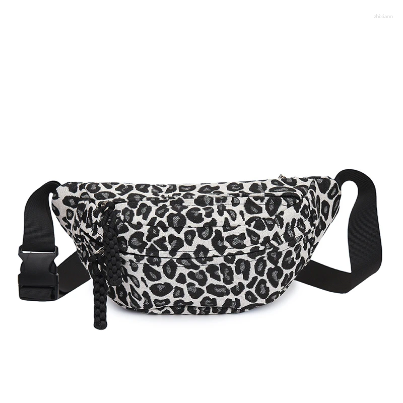 2025 NEW Waist Bags Canvas Zipper Packs 2025 High Quality Leopard Print Casual Crossbody Soft Versatile Commuting Chest zhanyishengli