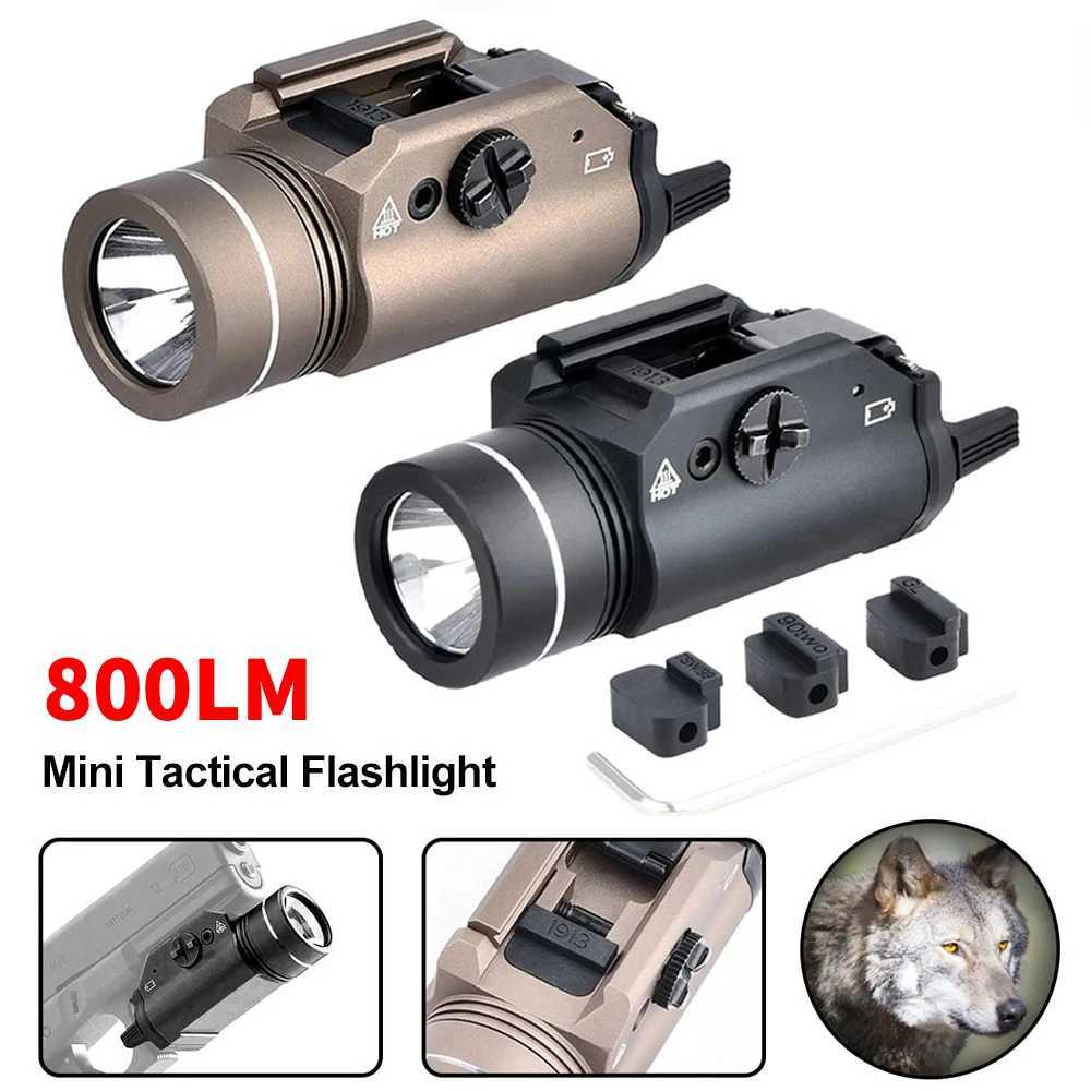 TR-1 Tactical Flshlight HL 800 Lumen D Ectronic Weapon Light Fit 20mm Rail Airsoft Weapon Hunting Flashlight W241212