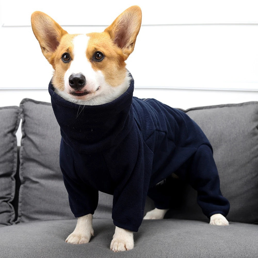 Winter Warm Dog Clothes Thick Fleece Dog Coat for Small Medium Large Dogs Adjustable Pet Hoodies MaleFemale Overalls Outfit 241212