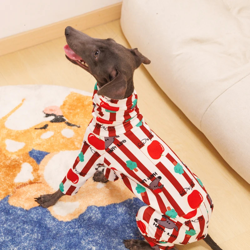 Christmas Warm Italian Greyhound Dog Clothes Winter Four-Legged Whippet Dog Sweater for Medium Airless Terrier Dog Clothing 241212