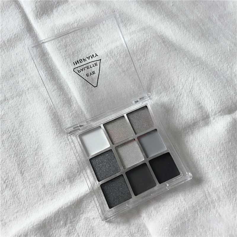 9 Colors Cool Toned Eyeshadow Palette Black Smokey Palette Matte Glitter Eyeshadow Palette Smoky Eye Shadow Eye Pigments PaletteW241212