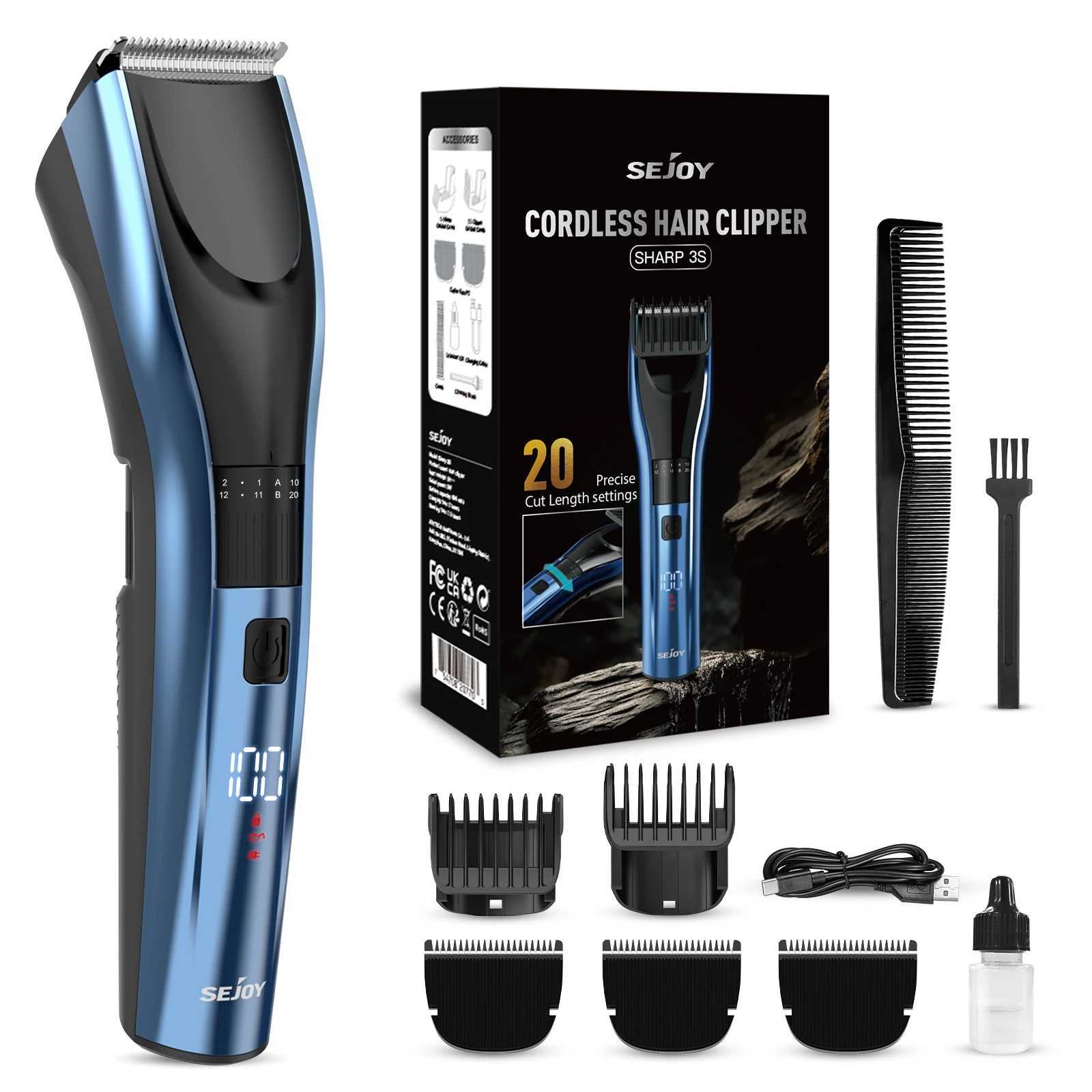 Sejoy electric hair clipper suitable for men women rechargeable LED display screens hair clippers beard trimmers professional hairdressers W241212