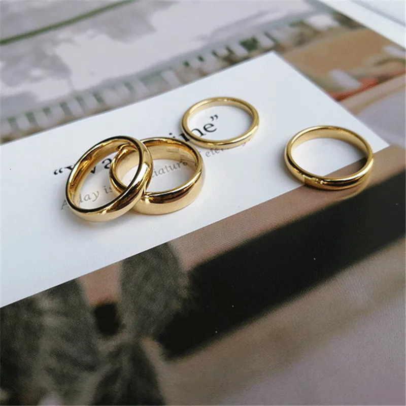 LETAPI 2023 2mm m 4mm 6mm Gold 100 Tungsten Carbide Wedding Ring Mens Wholesale 241210