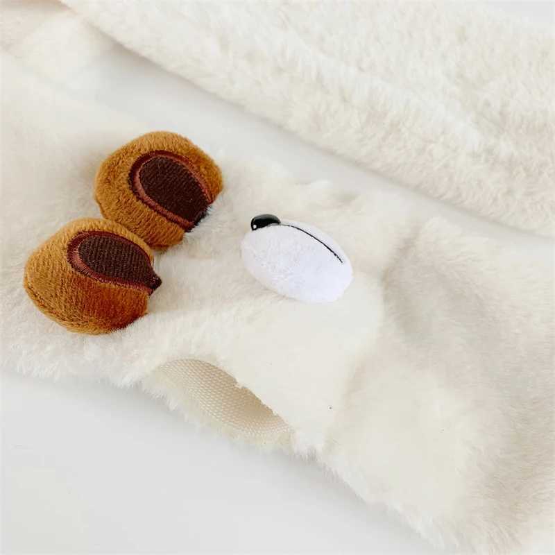 Scarves Wraps Cartoon Plush Baby Scarf Winter Faux Fur Scarves for Toddler Boys Girls Cute Bear Warm Kids Cross Neckerchief H241213