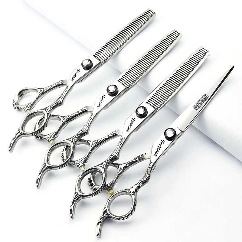 New Arrival Professional Hair Salon Style Scissors 6/6.5/7 inch Hairdressing Scissors Hair Thinning Cutting Set Professional Scissors Z241213