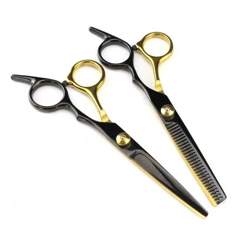 New Arrival 6.0-inch black new professional hairstylist hair clipper Japan 440C hairstylist scissors thin scissors Z241213