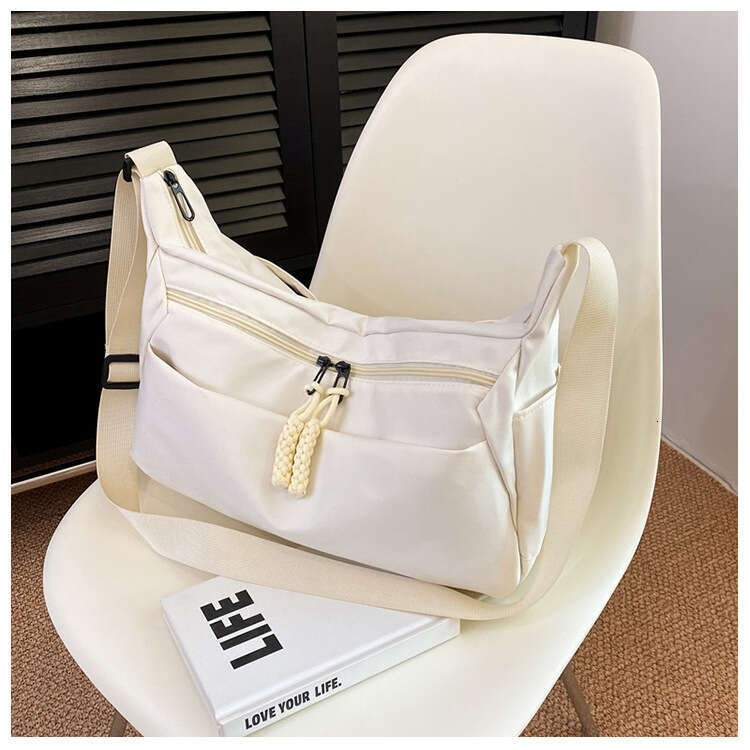 Popular Bag For Women, New Large Capacity Nylon College Student Class Single Shoulder Crossbody Anti Splash Water Bag, Fashionable Quality, Classic