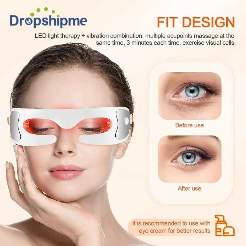 Eye Massage Eye Care Vibration Relieve Eye Bag Vibration Light Therapy Relief Fine Lines HomeUse Black Massage Beauty Machine W241213