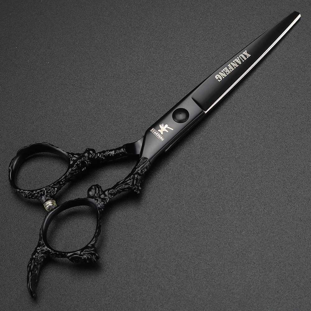 New Arrival Xuanfeng 6-inch blue dragon handle hairstylist gallery styling tool cutting and slimming shears Z241213
