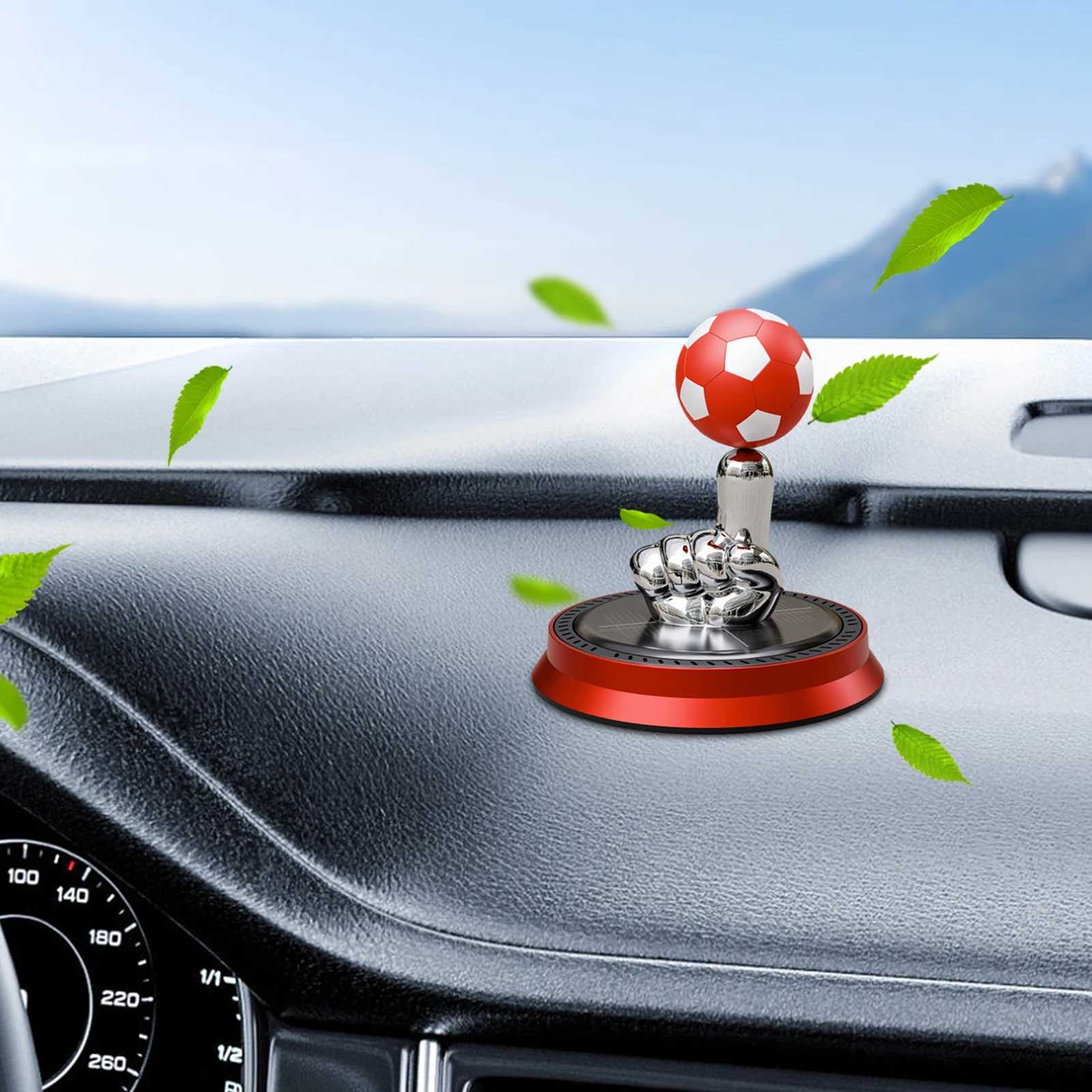 Solar Car Fragrance Finger Football Car Air ener Automatic Rotating Floating Ball Auto Interior Home Aroma DiffuserXJ241213
