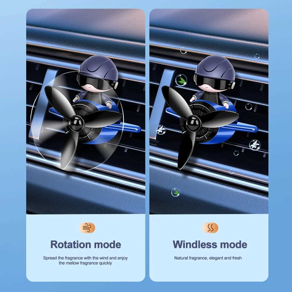 Car Air ener Aroma Auto Accessories Interior Perfume Diffuser Rotating Propeller Outlet Fragrance Cartoon DesignXJ241213