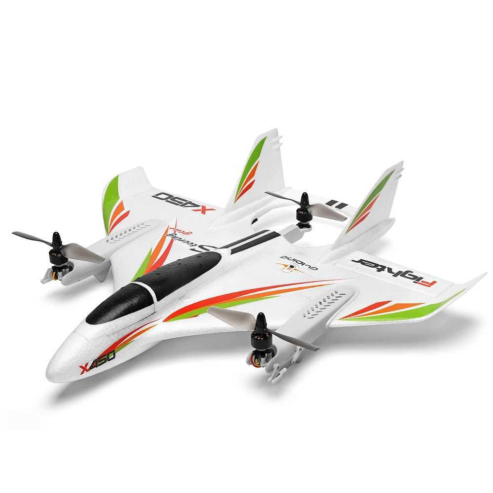 Electric/RC Aircraft WLtoys XK X450 RC Airplane RC Glider Fixed Wing Aircraft with 3 Models 2.4G 6CH 3D/6G RC Helicopters Vertical Takeoff RTF L250913