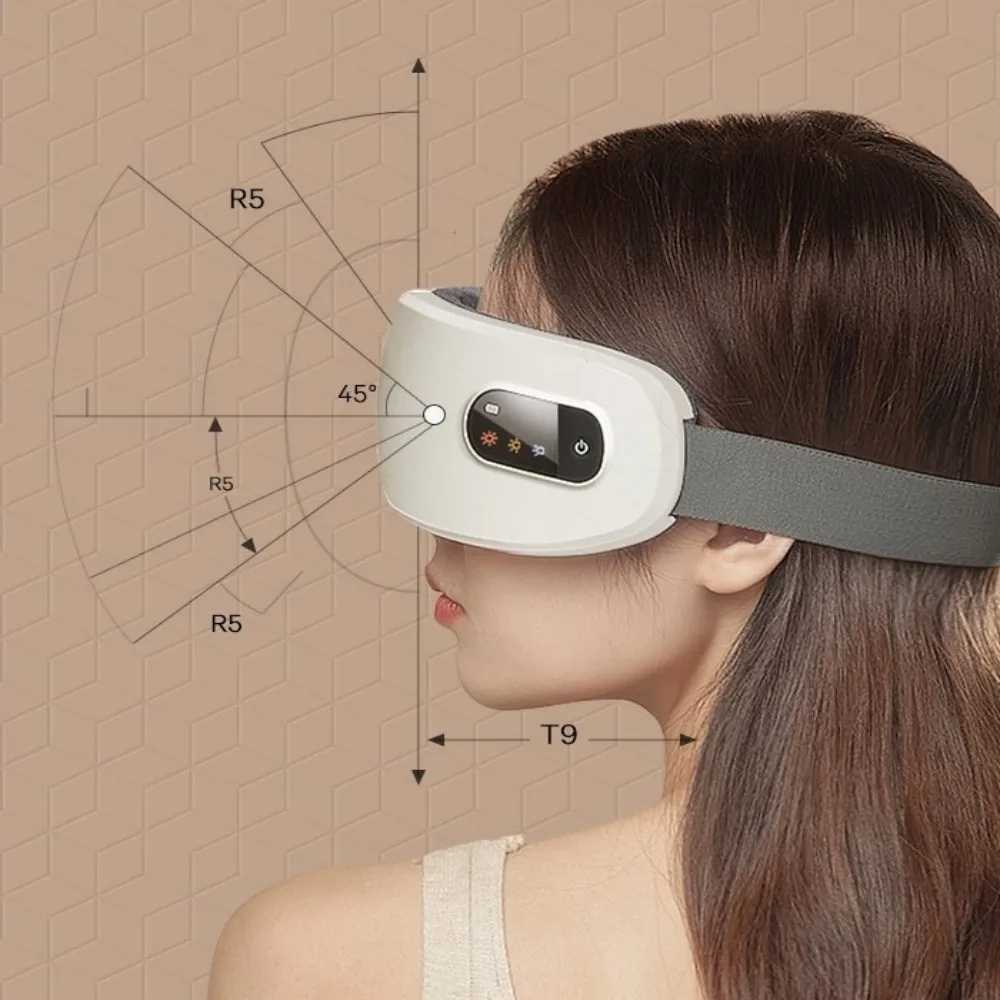 Electric intelligent eye massager Bluetooth music eye care instrument Hot pressure vibration massage fatigue relief sleep facial mask W241213
