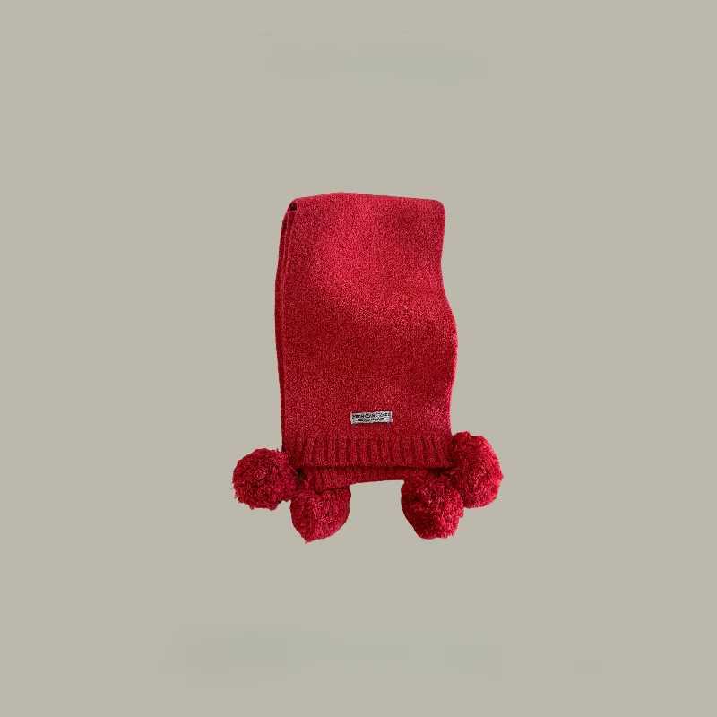 Scarves Wraps New Year Christmas Winter Knitted Scarf for Kids Fashion Warm Scarf Children Neck Warm Wrap Soft Baby Shawl Winter Baby Clothing H241213