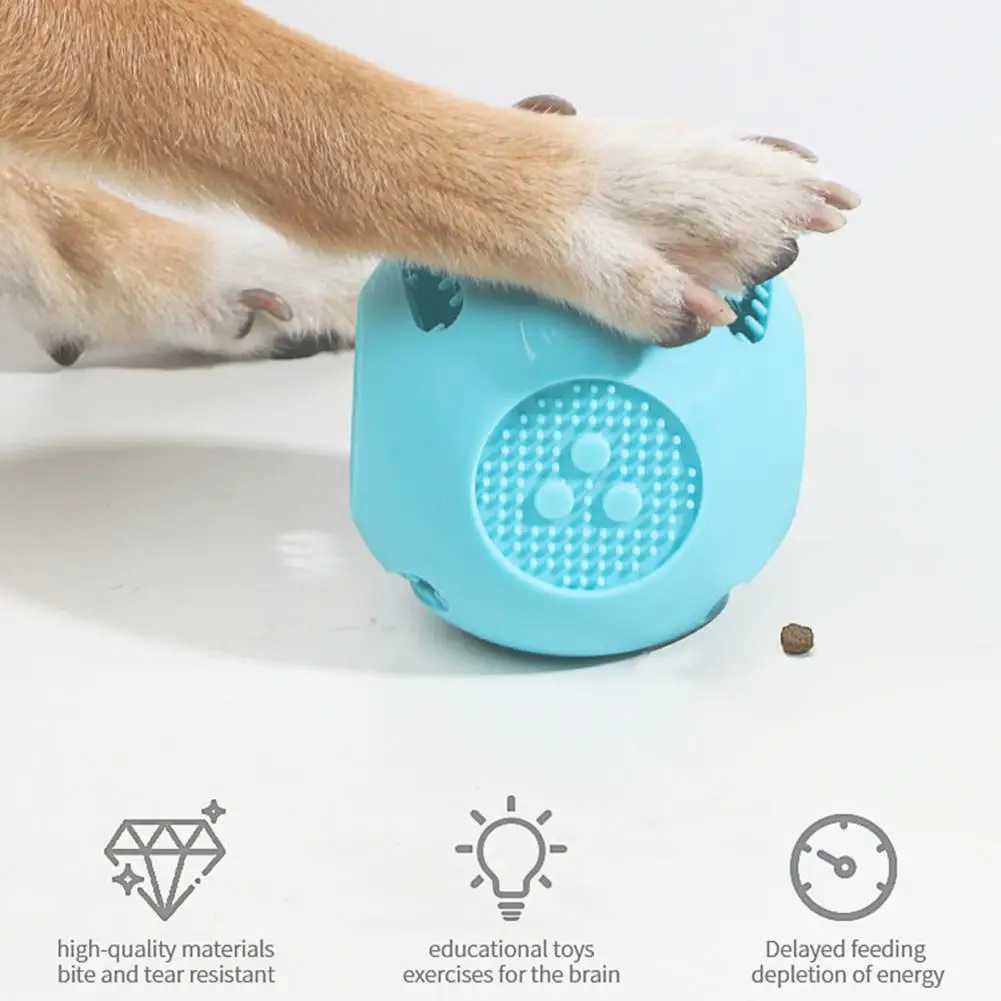 Odorless Dog Toy Ball Dog Food Ball Dog Food Toys Teeth Ball Slow Feeder Dispenser Mental Stimulation Puzzle Toy for Medium Dogs X241213