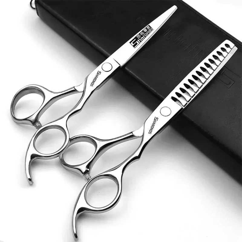 New Arrival SHARONDS Professional Hairdressing Scissors 6 Inch hairdresser Dedicated clippers Barber Specificlied thin Shears Hair Cutting Z241213