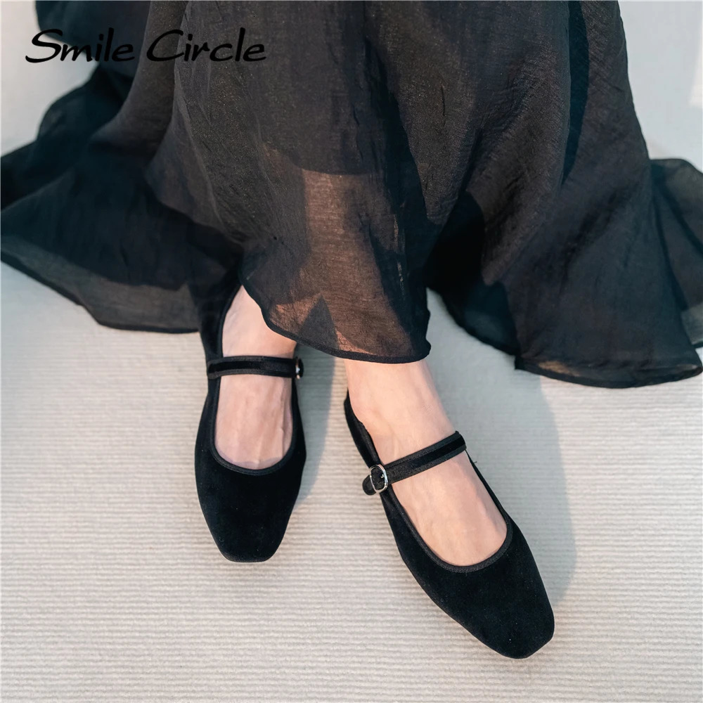Velvet ballet flat shoes for women Mary Jane flat shoes Leopard print round toe flat shoes for women Size 36-42 241213