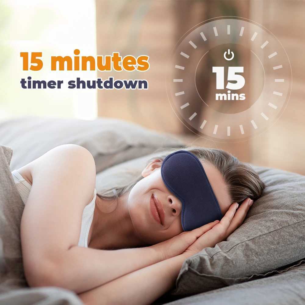 Hot compression and massage eye mask electric heating eye mask used to relieve eye fatigue dark cycle sleep eye mask W241213