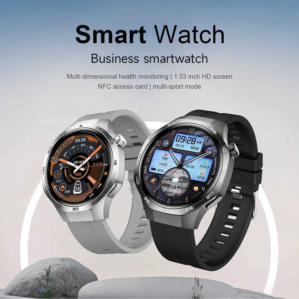 High Quality GPS NFC GT5 Pro Max is suitable for smartwatch mens 360 * 360 AMOLED screen heart rate BT call waterproof mens smartwatch O241213
