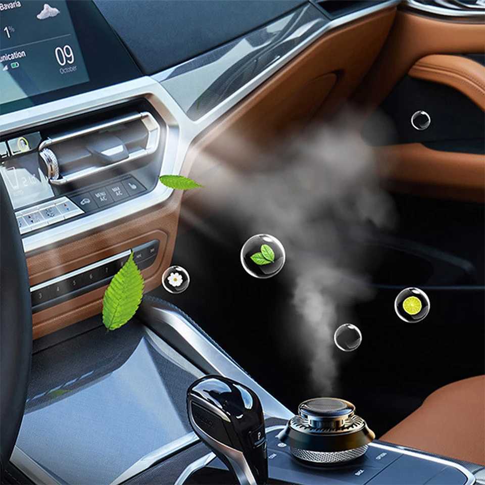 1pc Car Air Solar Creative Rotation Perfume Diffuser Small Lasting Fragrance Air Cleaning Car Interior AccessoriesXJ241213