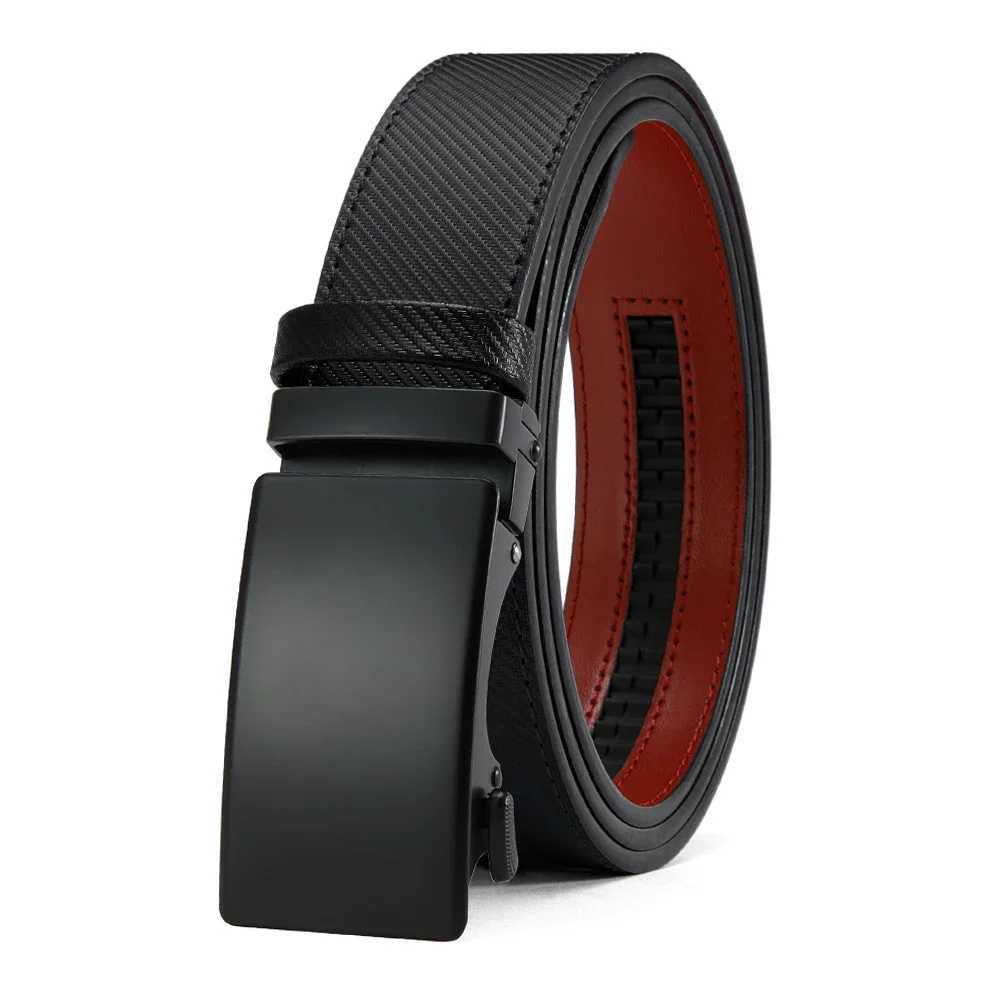 Belts Mens ather Ratchet Belt Mens Dress and Casual Adjustable Buck Micro Adjustable Belt Can Be Seen EverywhereH241212