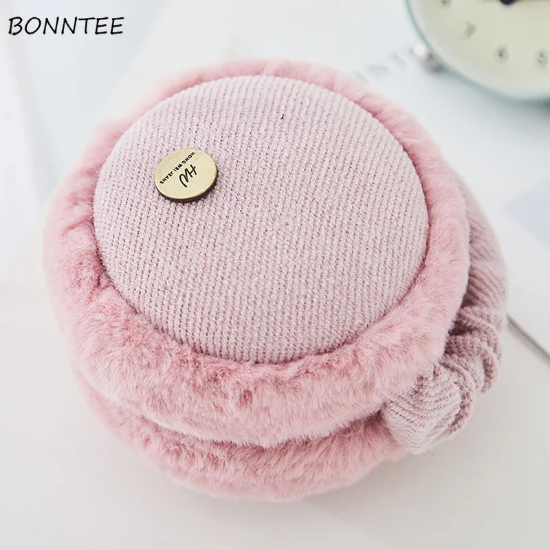 Earmuffs Womens Winter Elegant Aesthetics Simple Cotton Plush Womens Earrings Cute Korean Womens Earrings 241211