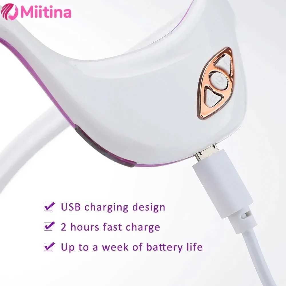 Miitina LED Microcurrent Pulse Eye Massager Relieves Eye Fatigue Fades Dark Circles Wrinkles Heat TreatmentEye Beauty Device W241213