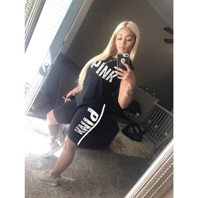 Women's Two Piece Pants Lettering Pattern Printed Sportswear with Stylish and Casual Suits Y2412132VSL