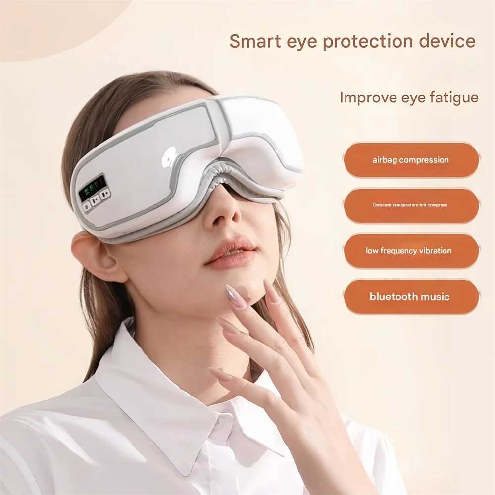 Eye Massager Air Pressure Massage Skin Friendly Breathable Vibration Eye Protector Bluetooth Music Heat Compression Eye facial mask W241213