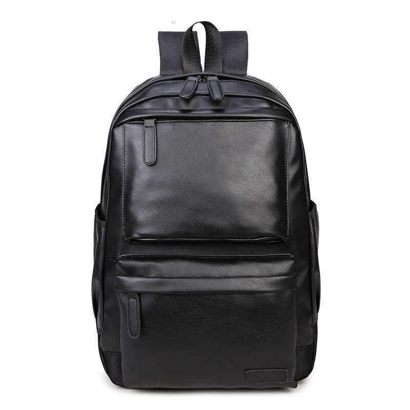 Casual Travel Bag, Trendy Men's Student High School PU Leather Korean Version Backpack, Fashionable Quality Classic
