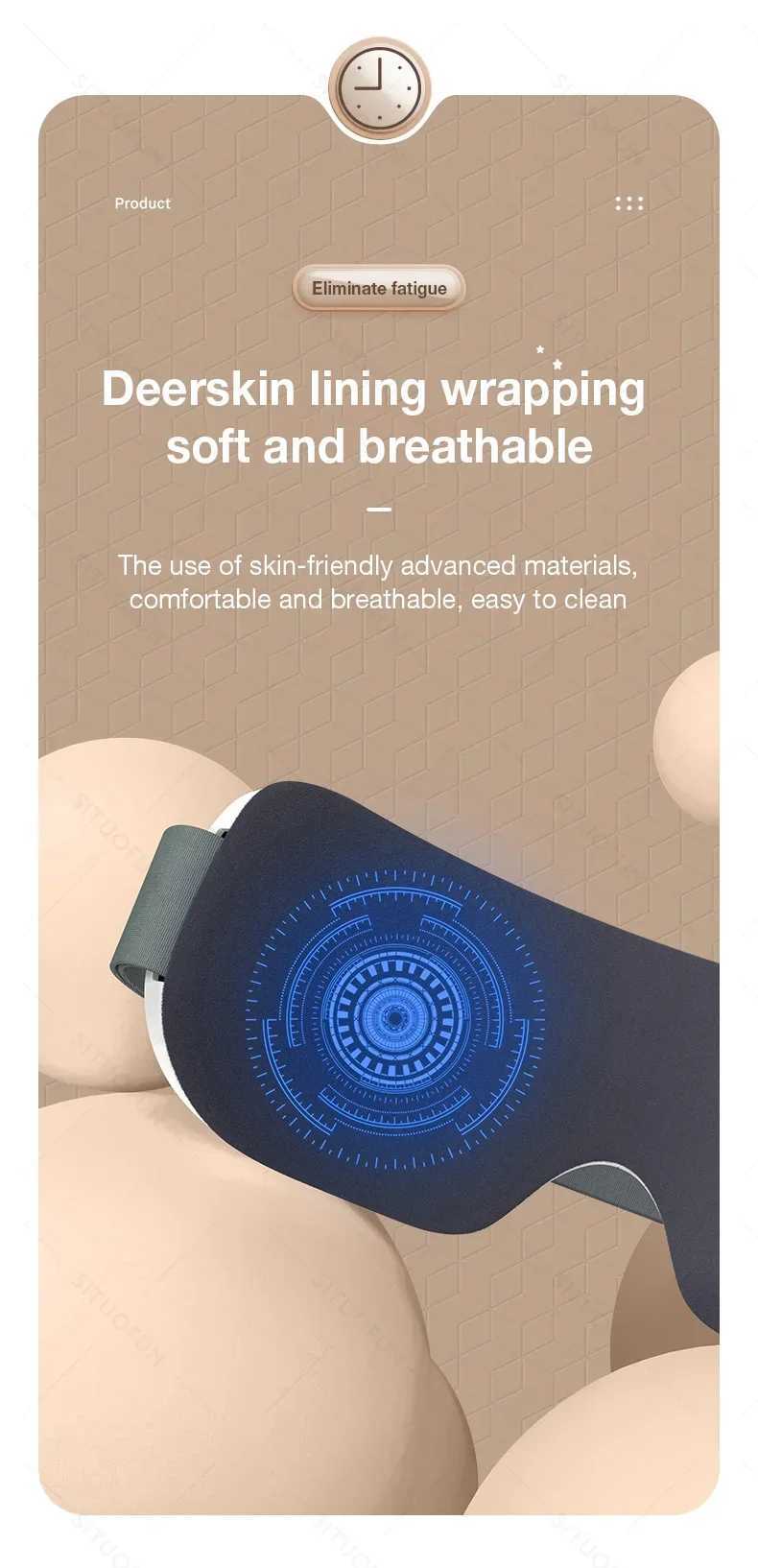 MUKASI eye massager with vibration Bluetooth music an intelligent eye massager designed to relax the eyes reduce eye fatigue and improve sleep W241213