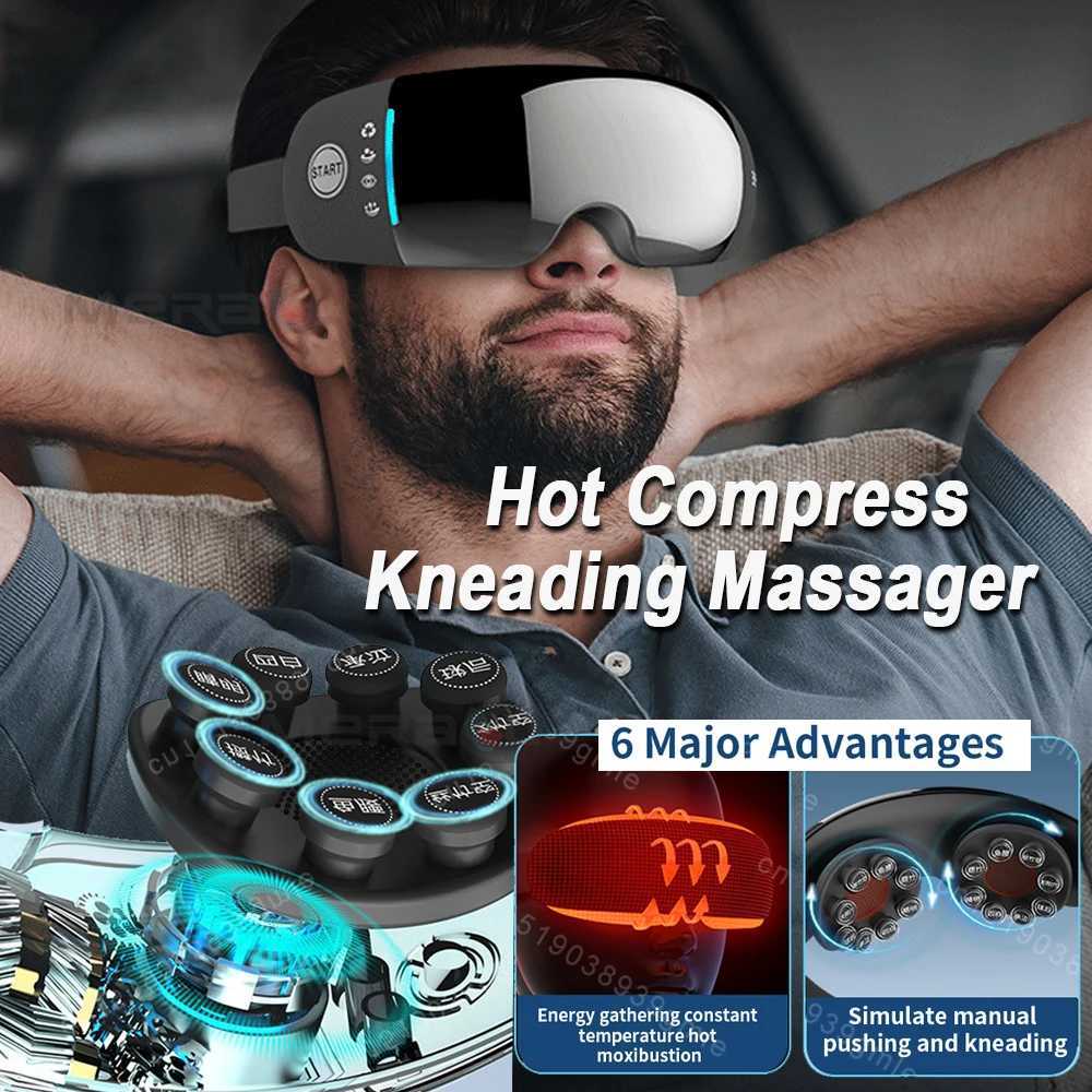 4D electric eye massager point heating eye massager equipment hot compression eye care glasses Acupoint massage relieves fatigue W241213