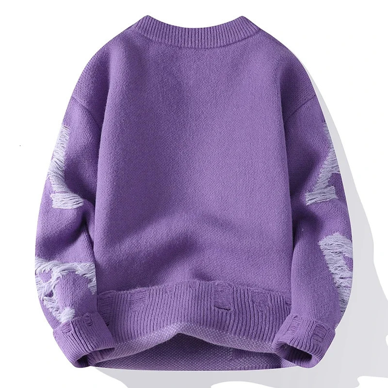 Fall Winter High End Fashion Letter Printed Sweater Men Korean Harajuku Mens Pullover Thick Warm Male Handsome Sweaters 241213