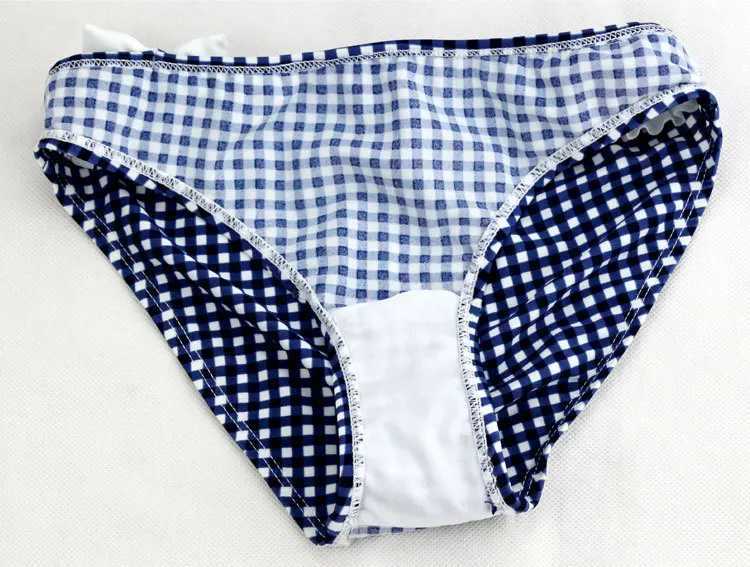 Summer Childrens Two Pieces Swimsuit Girls Cute Swimwear Kids Infant Lovely Plaid ss Bikini Suits For Big Girl 6-16YXJ241212