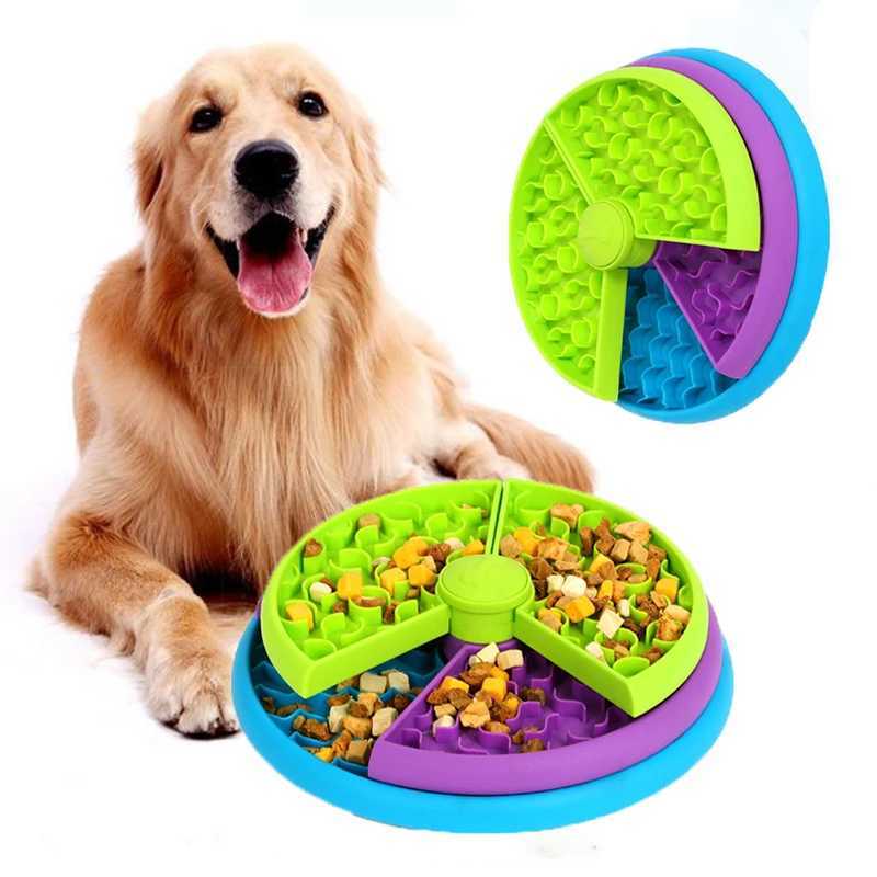 Dog Puzzle Slow Feeder Interactive Dog Puzzle Game 3 Layers Detachable Slow Eating Dog Bowl Anti-anxiety Dog Feeder Bowl X241213