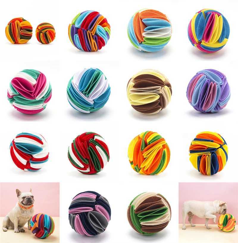 Dog Sniffing Ball Foldable Food Dispenser Stress Relief Slow Feeder Increase Puppy IQ Training Intelligence Pet Puzzle Games X241213