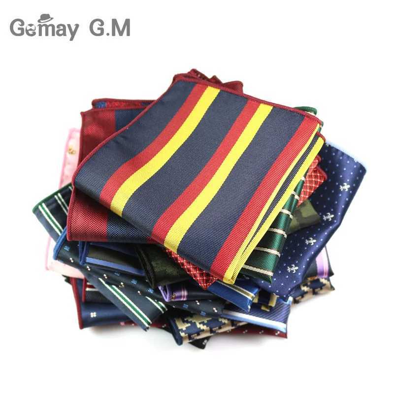 Mens set polyester handle head woven floral pocket square Hanji chest towel formal striped wedding pocket square Hanji W241213