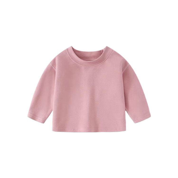 Baby Boy Warm Base Layers - Extra Thick Knit Winter Tee with High Neckline