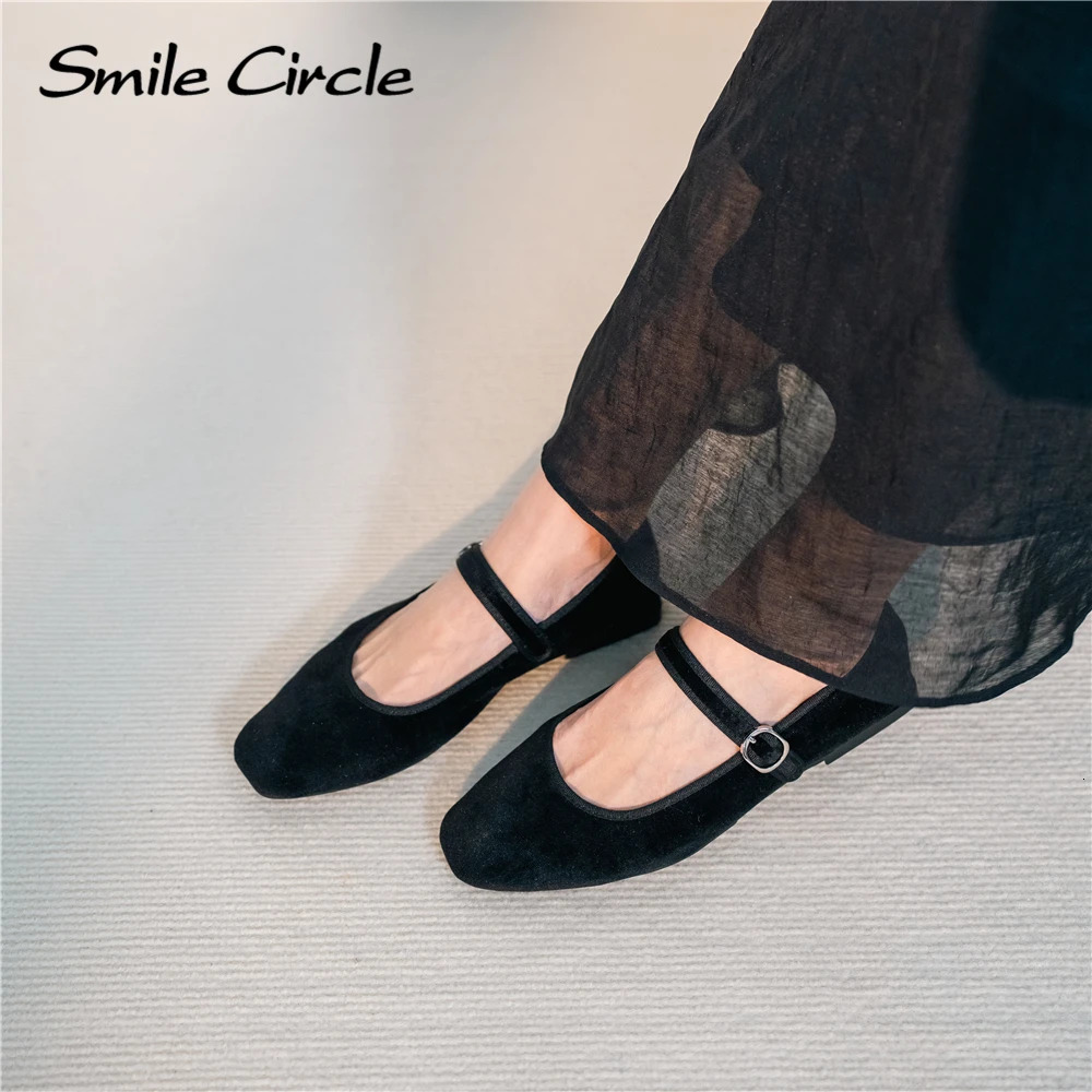Velvet ballet flat shoes for women Mary Jane flat shoes Leopard print round toe flat shoes for women Size 36-42 241213