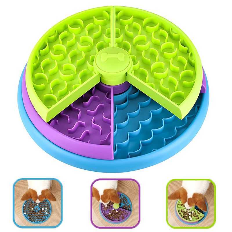 Dog Puzzle Slow Feeder Interactive Dog Puzzle Game 3 Layers Detachable Slow Eating Dog Bowl Anti-anxiety Dog Feeder Bowl X241213