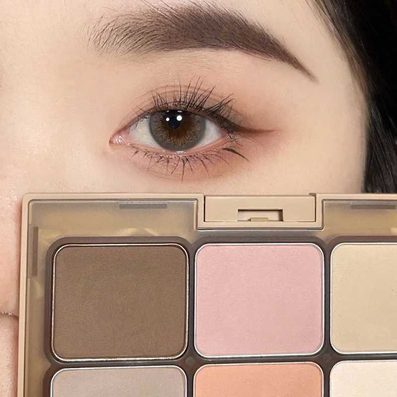 6-color eye shadow powder blusher palette pearl matte earth color eye shadow contour powder pink eye shadow makeup W241213