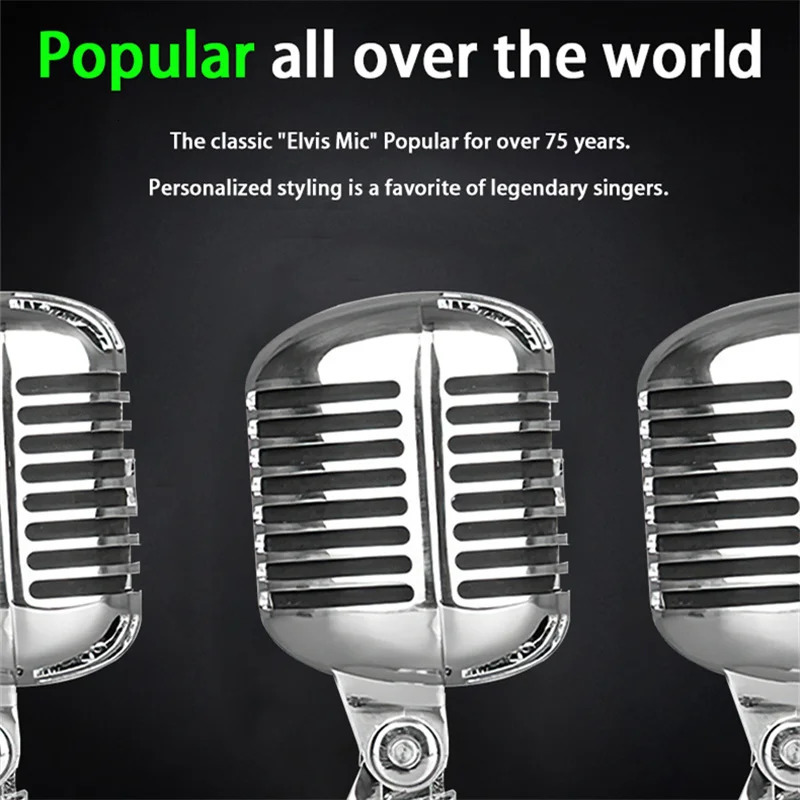 Classic Metal Vintage Live Vocals 55SH Dynamic Wired Handheld Mic Microphone for Karaoke Recording Studio 241212