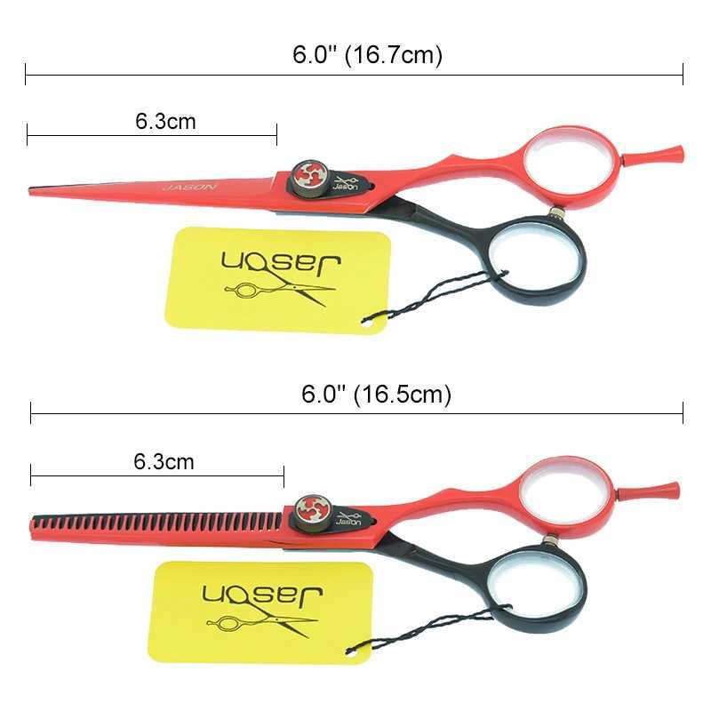 New Arrival Jason 6-inch professional hair cutting salon styling thin cut Japanese hair cutting tool A0103D Z241213