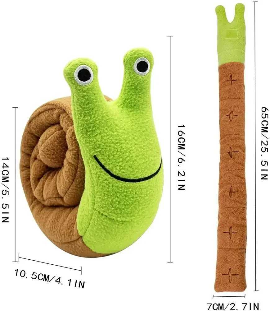 Dog extrusion toy pet sniffer plush snail toy Xizang food plush puzzle dog toy interactive cat and dog puzzle toy feeder X241213