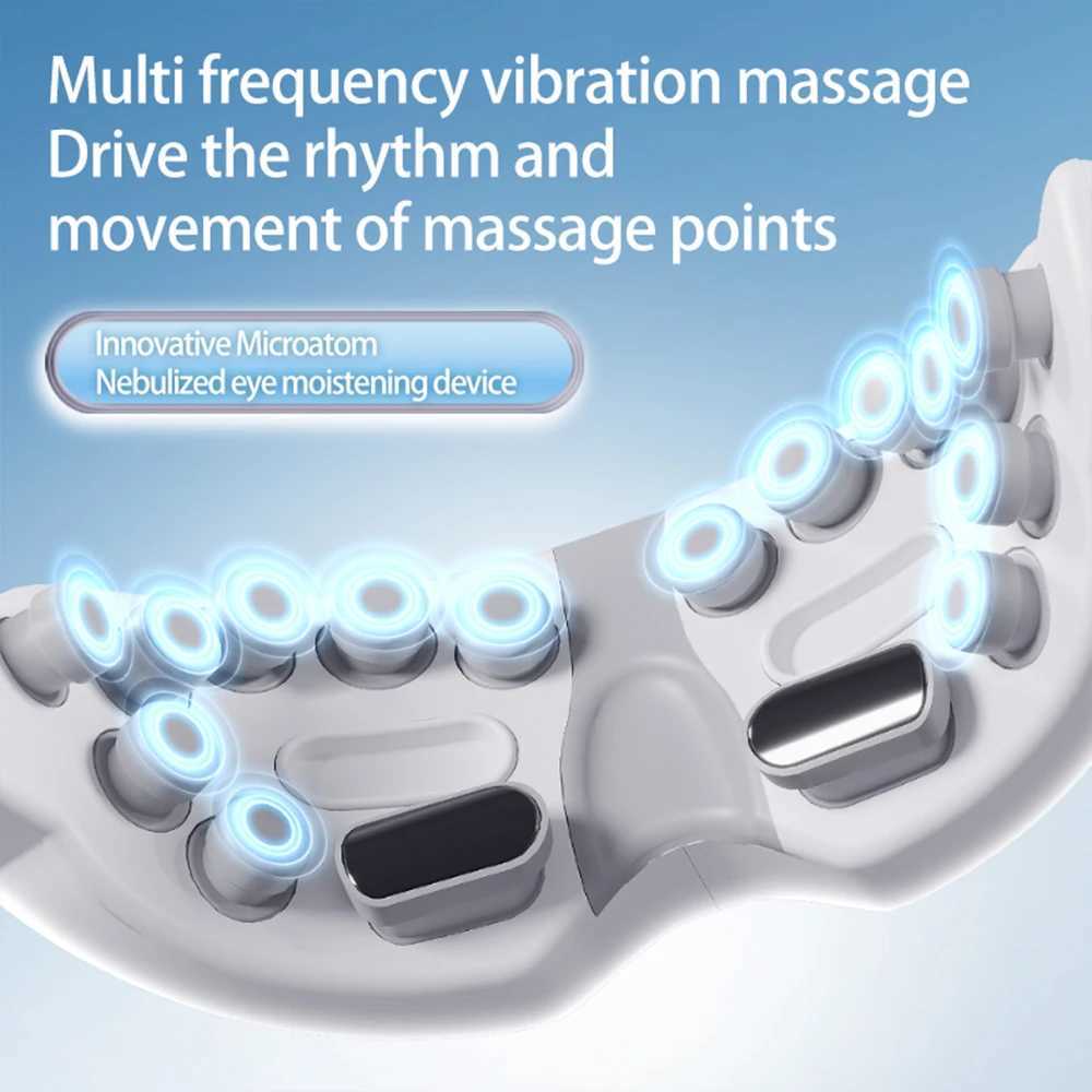 Electric steam eye massager intelligent air pressure heating vibration massage Bluetooth music atomization relieves fatigue eye care W241213