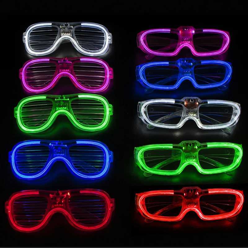 Sunglasses 5/10/15/20/30 Pcs Led Neon Party Glasses Light Up Glow in the Dark for Kids Adults Supplies H241213