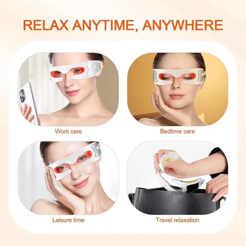 Anti aging eye massager LED photon therapy relaxation and fatigue relief light and dark circles smooth and fine line beauty eye care W241213