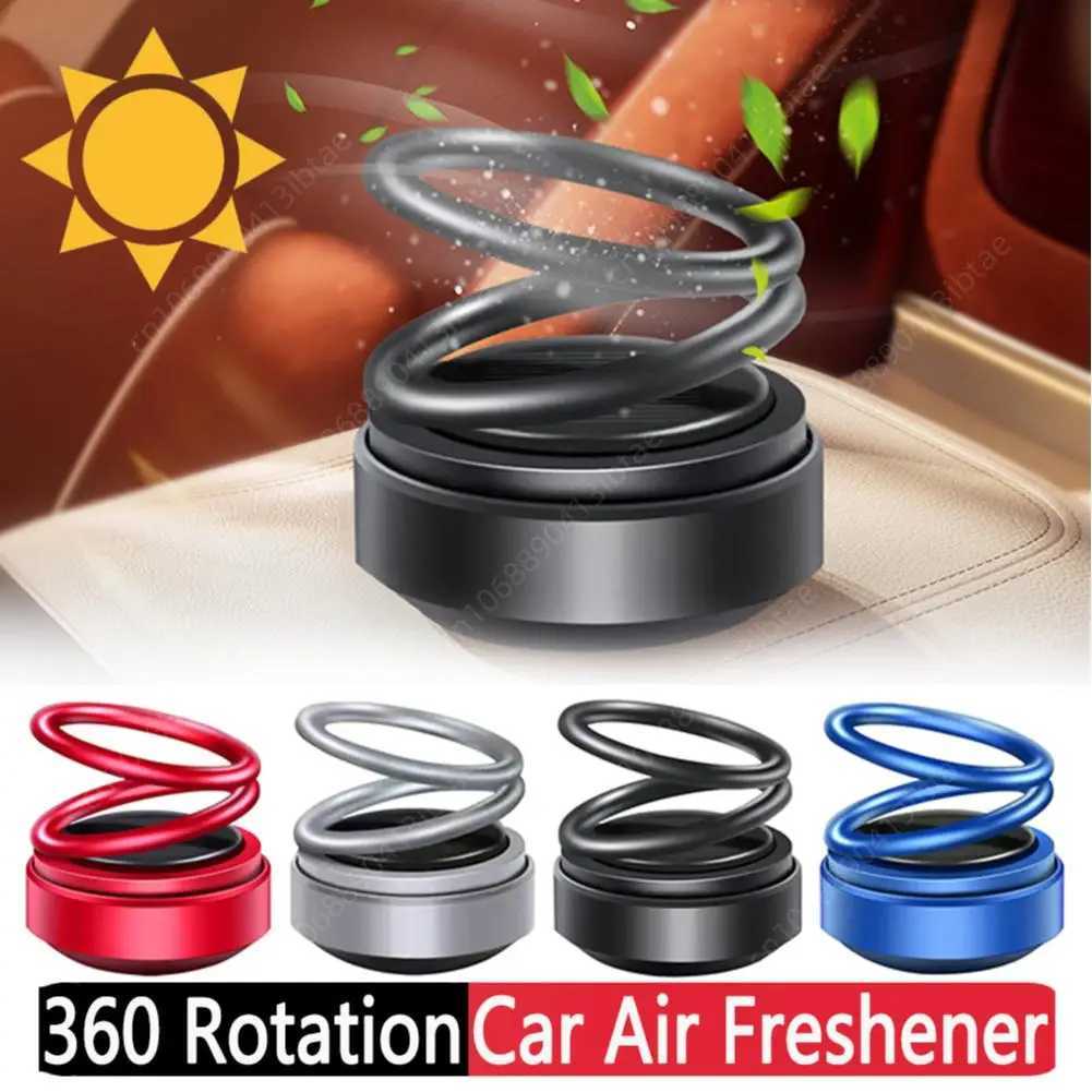 Double Ring Aroma Diffuser Solar Powered Car Air ener Rotating Suspension Car Decoration Accessories with Aroma TabletXJ241213
