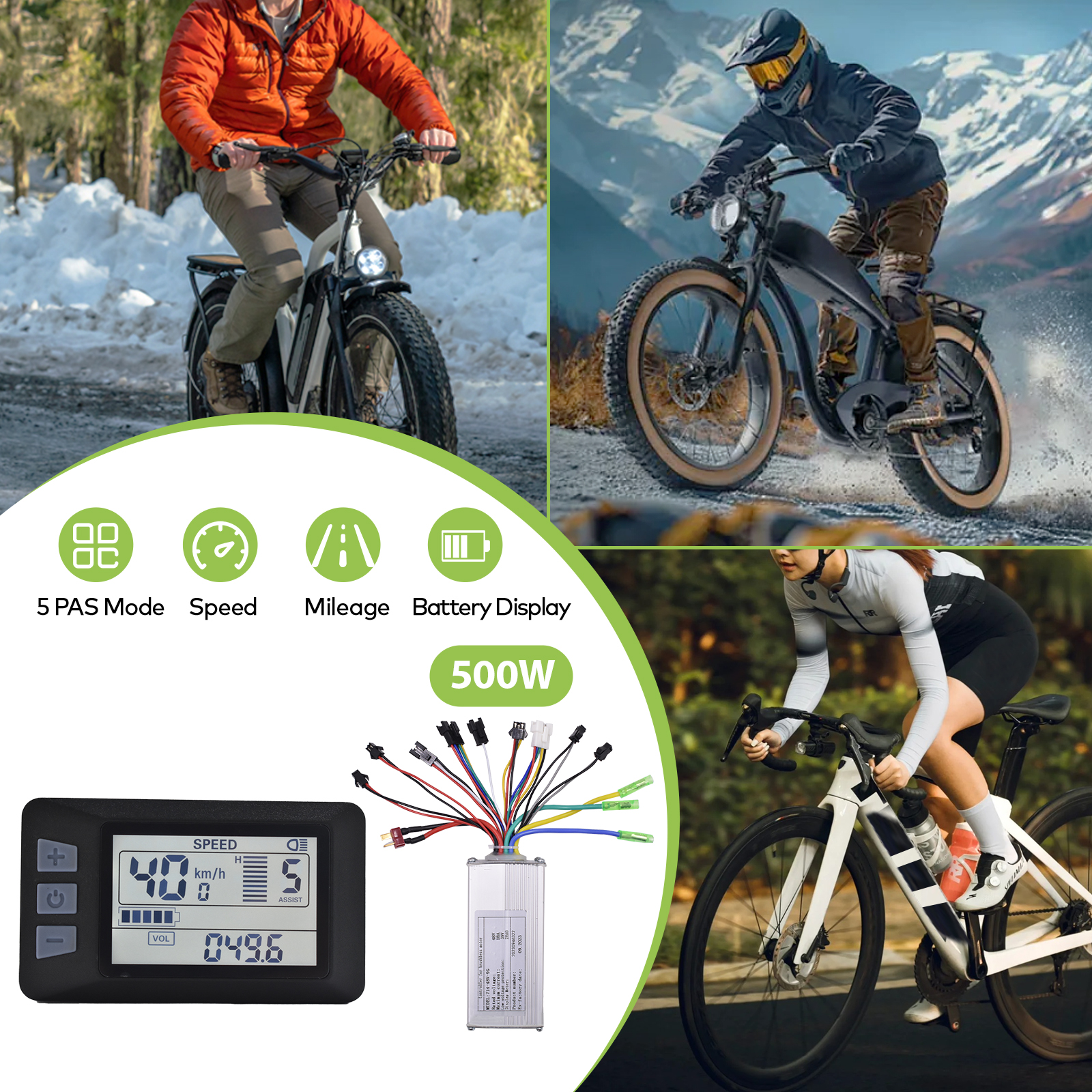 Compact P3H Type Multi-Featured e-Transportation Display - Universal Fit for Eco-Friendly Vehicles